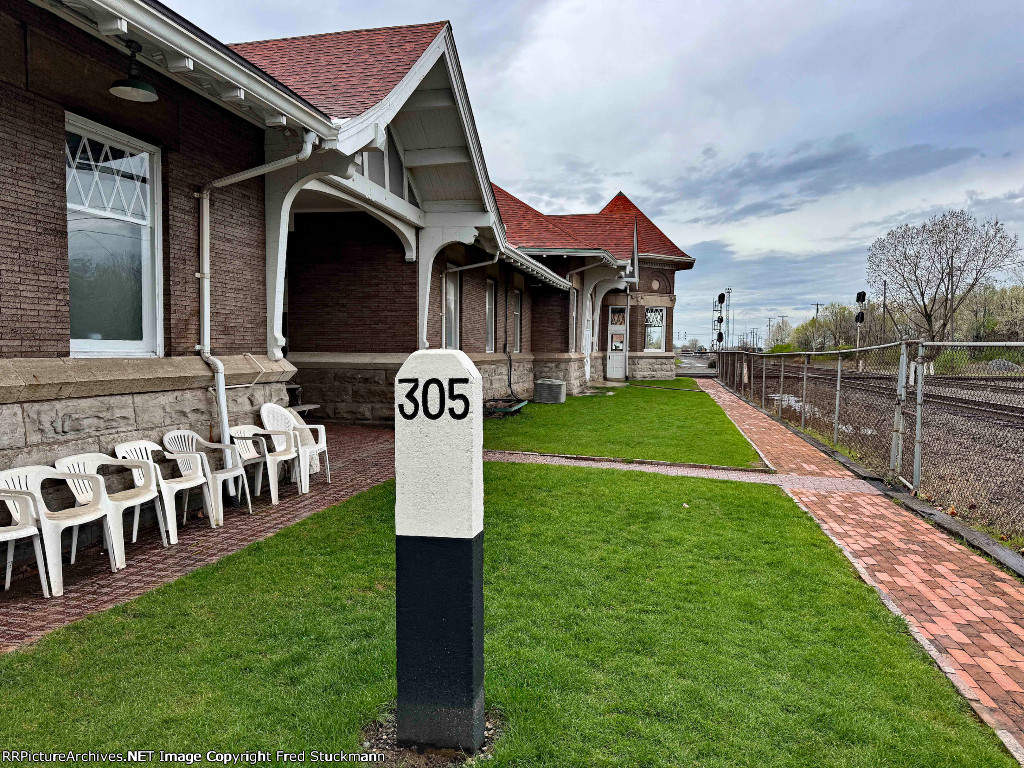 A new milepost for the depot.